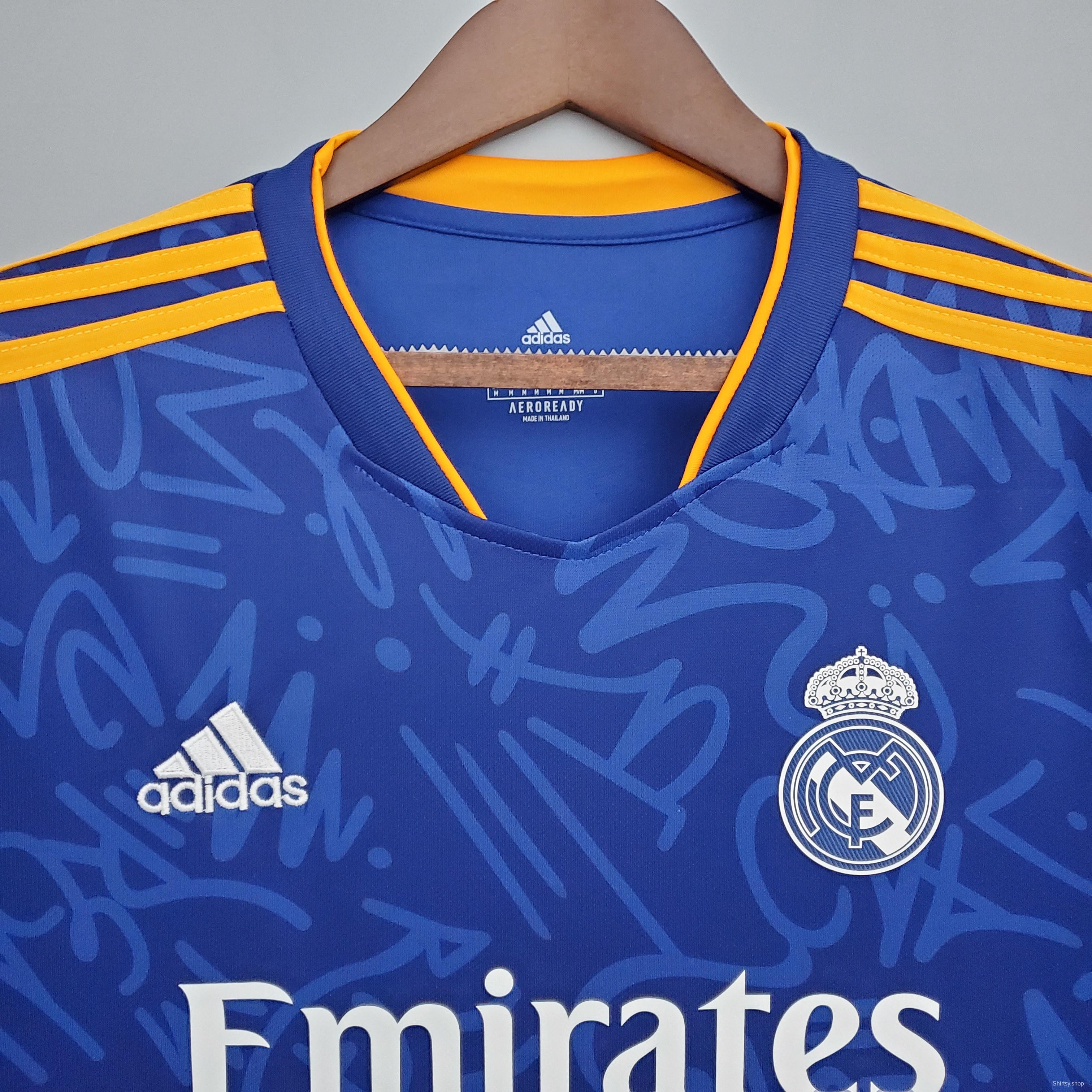 21/22 Long sleeve Real Madrid away Soccer Jersey