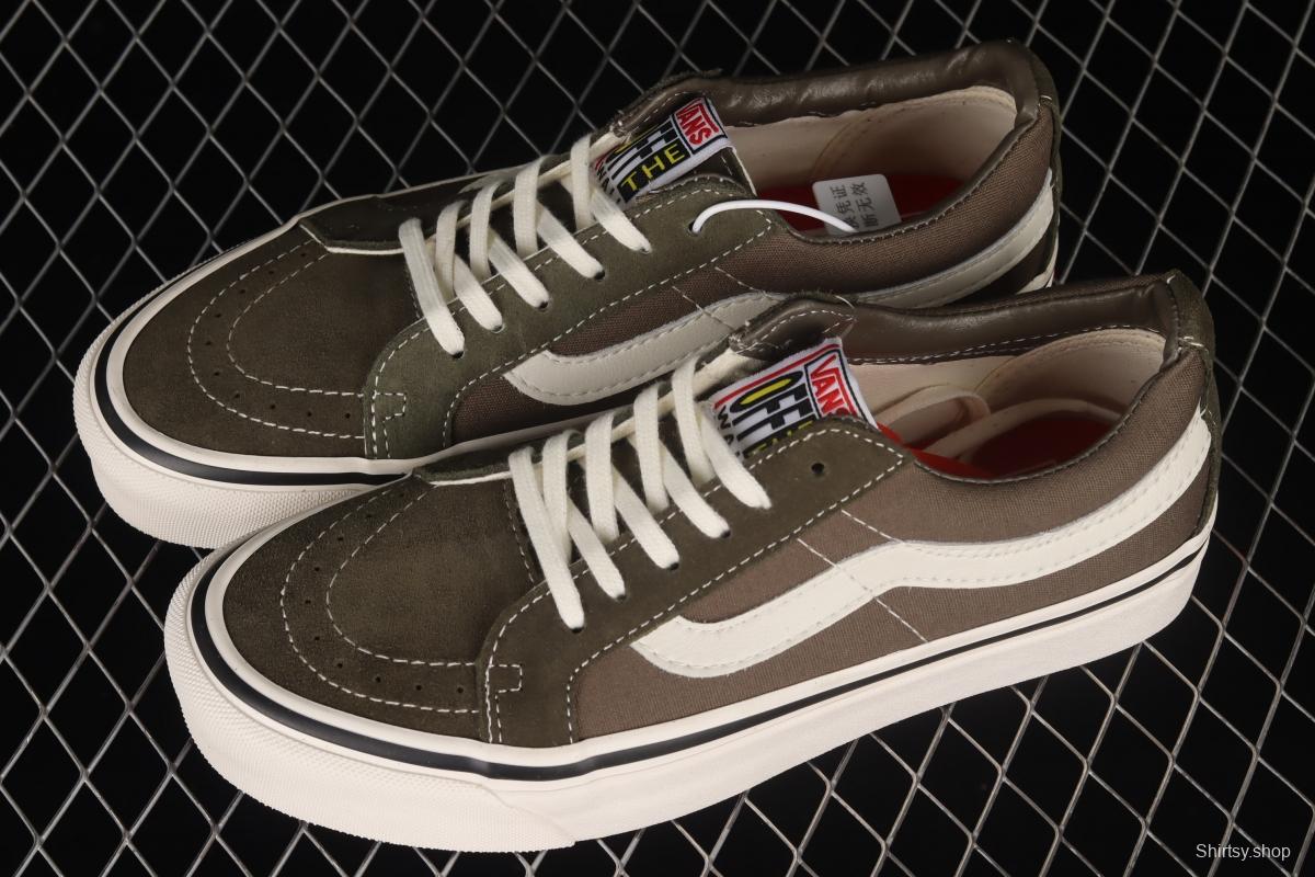Vans Sk8-Low Reissue S Yu Wenle same style army green low-top casual board shoes VN0A4UW12V7
