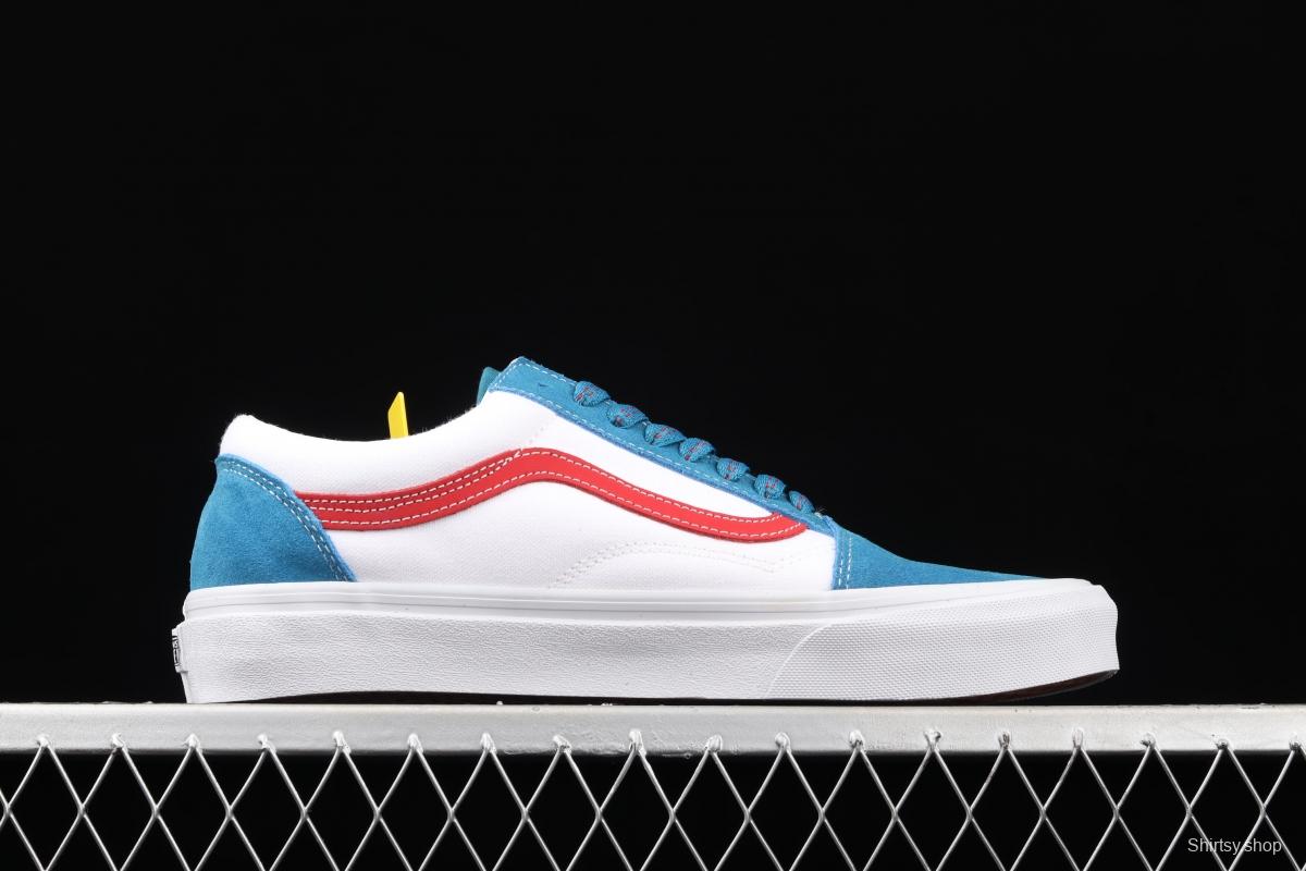 Vans Old Skool white and blue canvas board shoes VN0A38G19XG