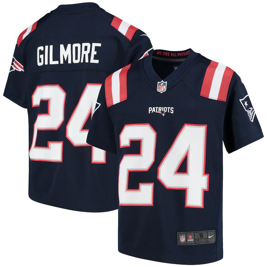 Youth Stephon Gilmore Navy Player Limited Team Jersey