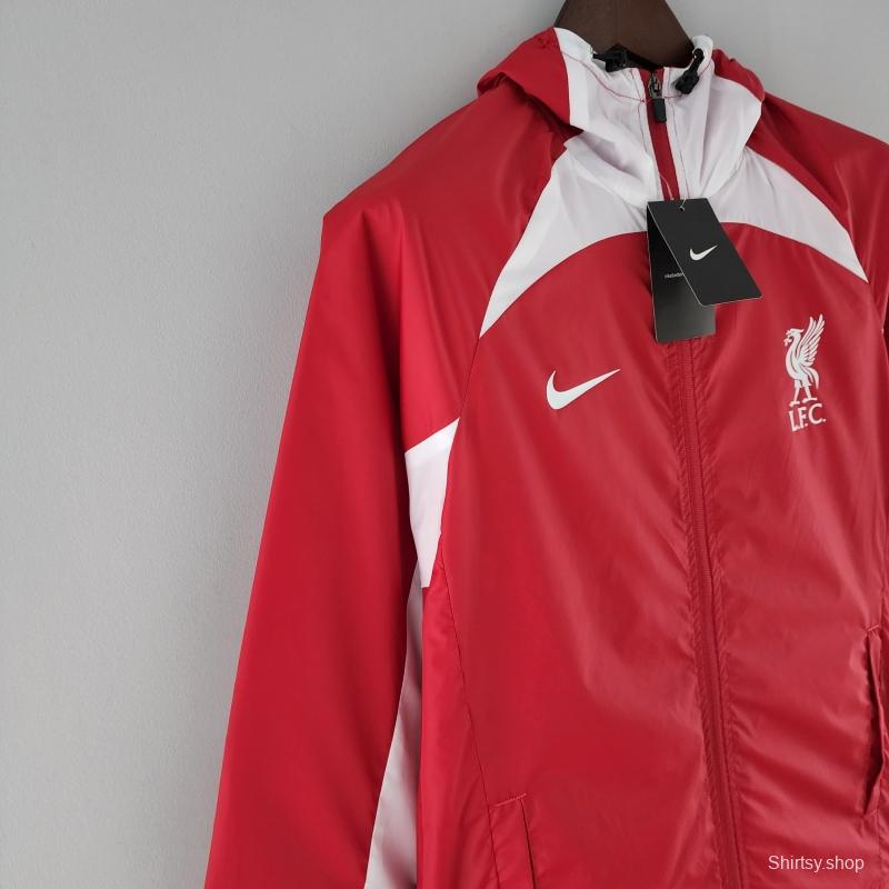 2022 Liverpool Windbreaker Red And White