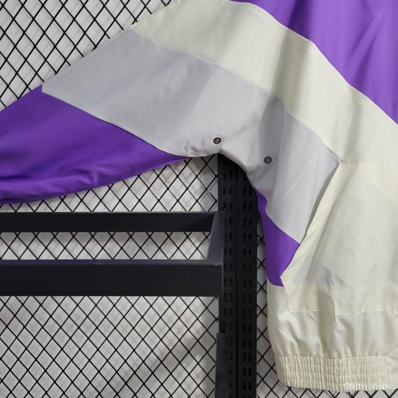 23-24 Sao Paulo White Purple Windbreaker