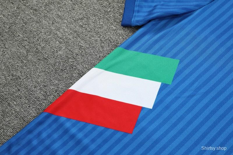 2023 Italy Blue Remake Icon Short Sleeve+Shorts