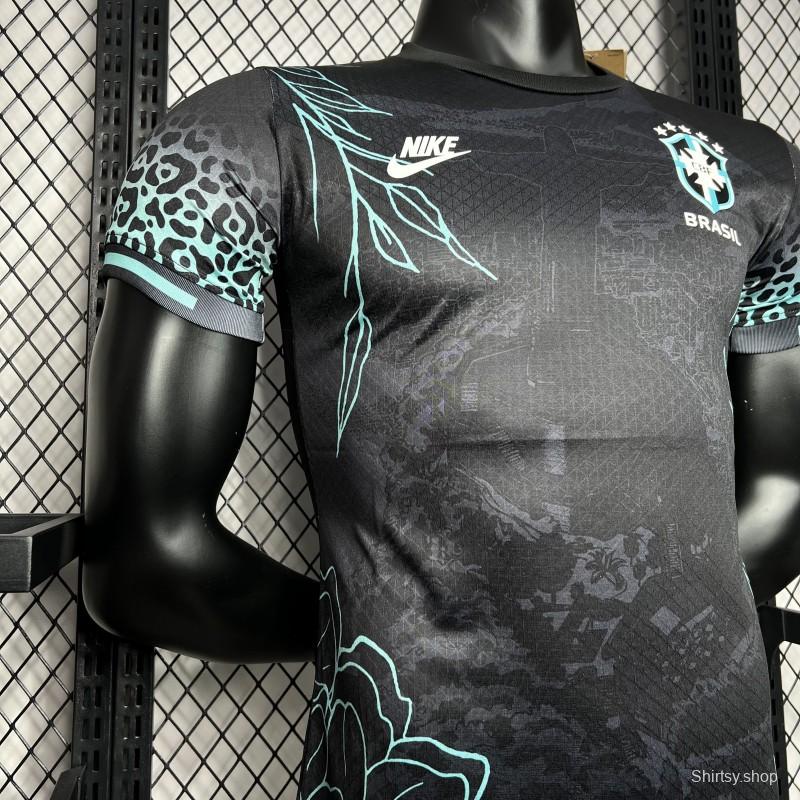 Player Version 2024 Brazil Pele Black Special Edition Jersey