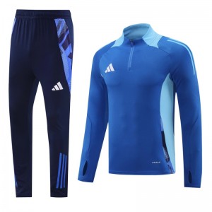 2024 Adidas Blue Half Zipper Jacket +Long Pants