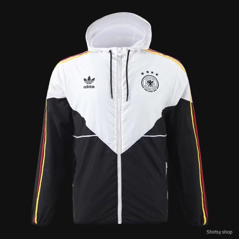 2024 Germany White/Black Windbreaker